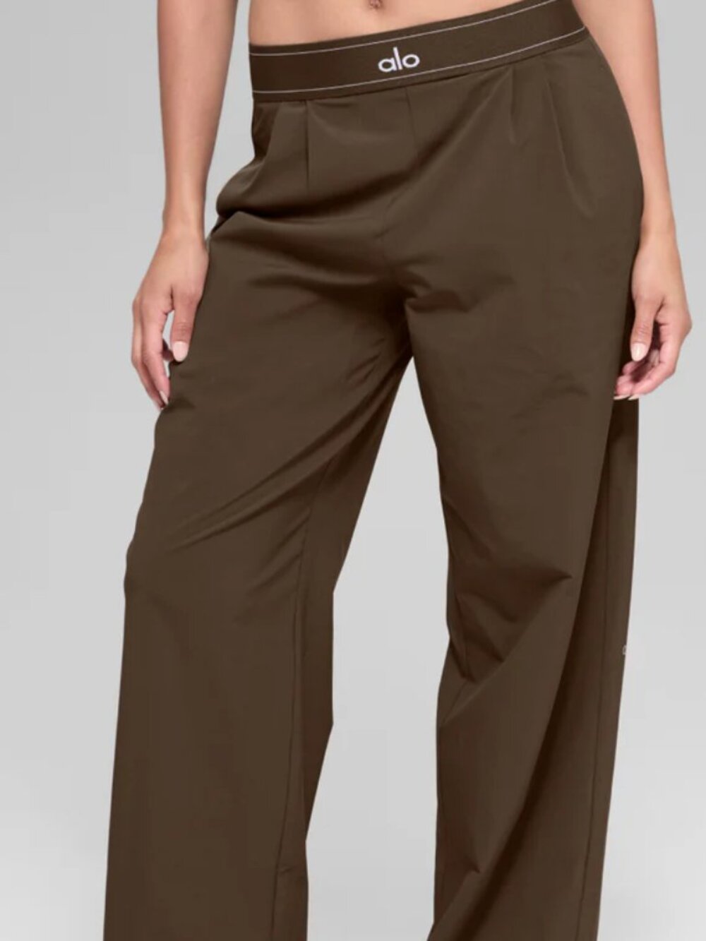NWT🔖ALO Yoga Suit Up Trouser Coffee Brown (Regular) ✨Minimalist Style - Picture 7 of 8